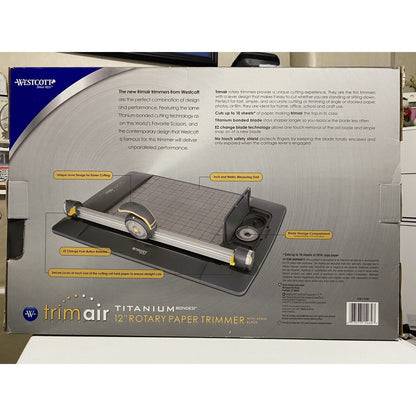 Westcott Trimair 12-Inch Titanium Bonded Rotary Paper Trimmer (15482) 45MM USA