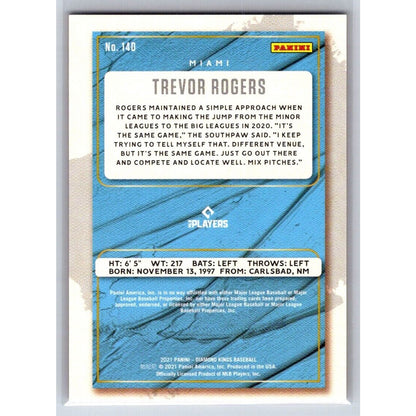 2021 Panini Diamond Kings #140 Trevor Rogers Framed Red