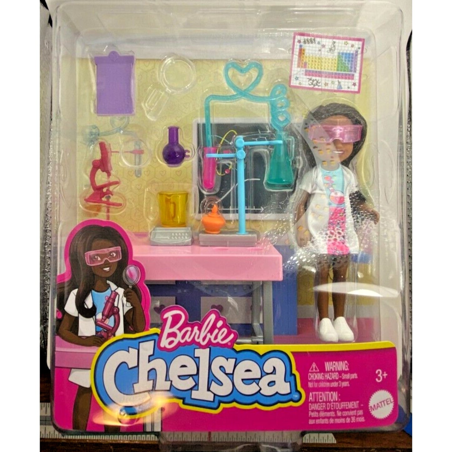 Barbie Chelsea Scientist with Chemistry Lab Playset!, New in Sealed Package