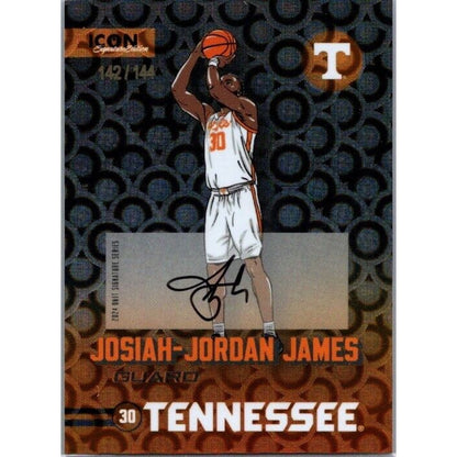 23-24 Onit Josiah-Jordan James Tennessee Volunteers Holo Icon Autograph /144