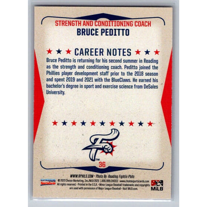 2023 Choice Reading Fightin Phils Update #36 Bruce Peditto