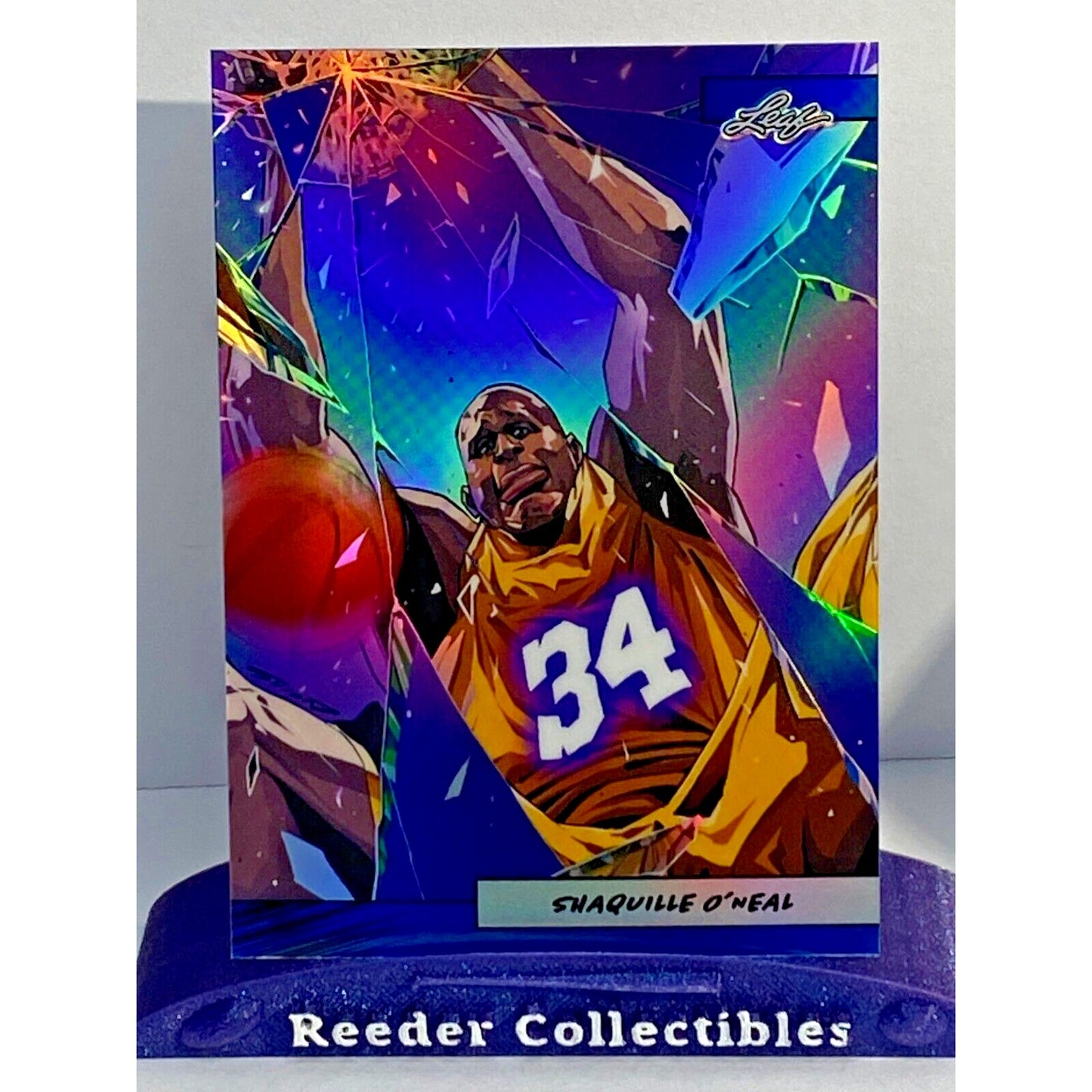 2024 LEAF Anime Nation Shaquille O'Neal Los Angeles Lakers 38/75 Blue Parallel