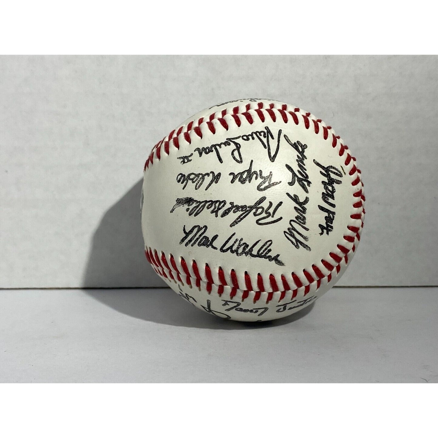 1990s - 2000s Atlanta Braves Team Facsimile Autograph Stamp Baseball Ball