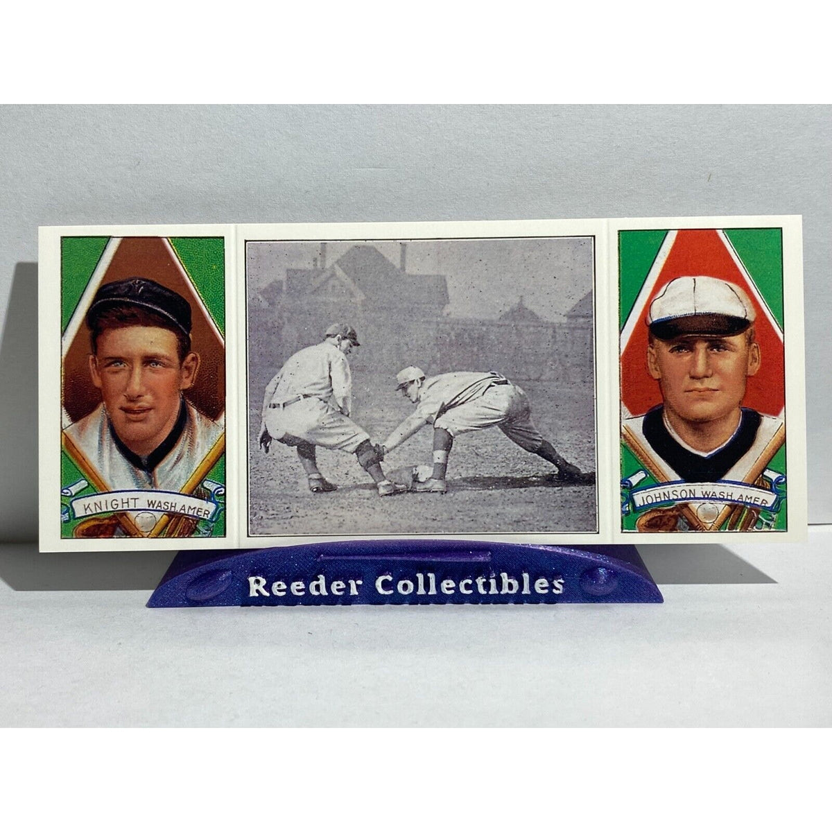 Walter Johnson Jack Knight 1993 Upper Deck Tri Fold BAT Washington Senators