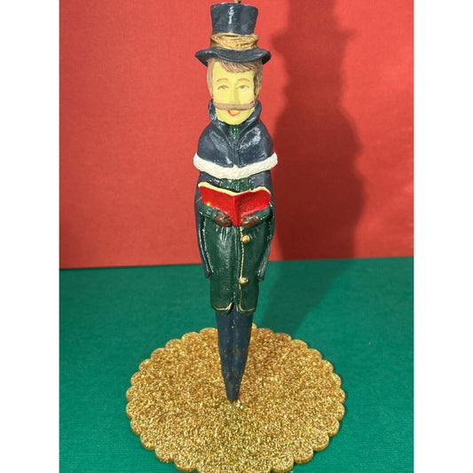 Vintage Christmas Caroler Ornament 6” tall