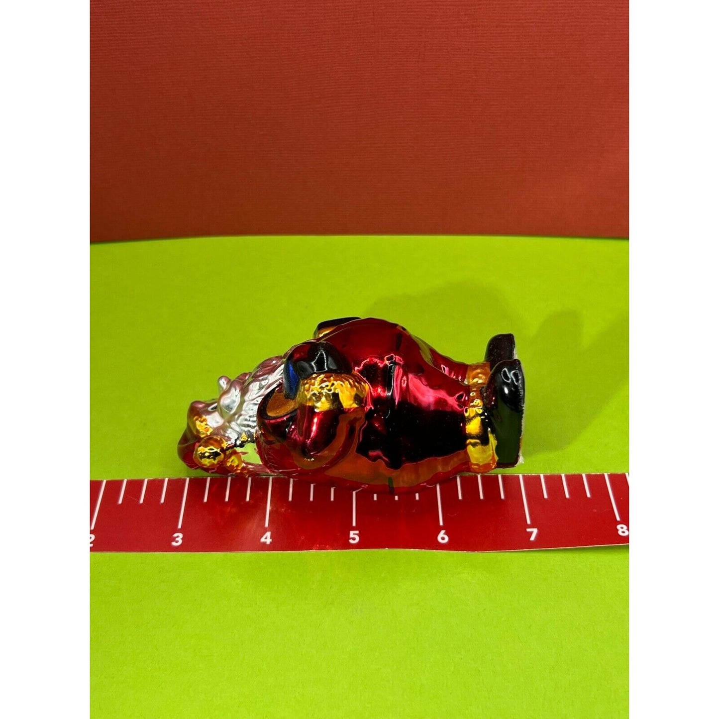 Santa With Gifts Figurine Vintage Some Wear