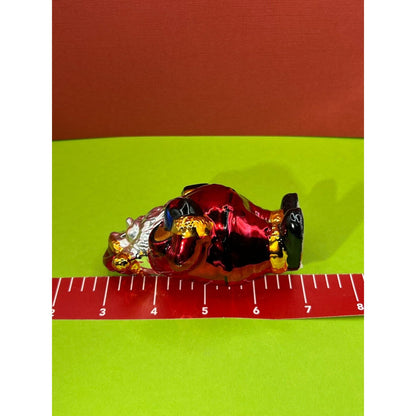 Santa With Gifts Figurine Vintage Some Wear