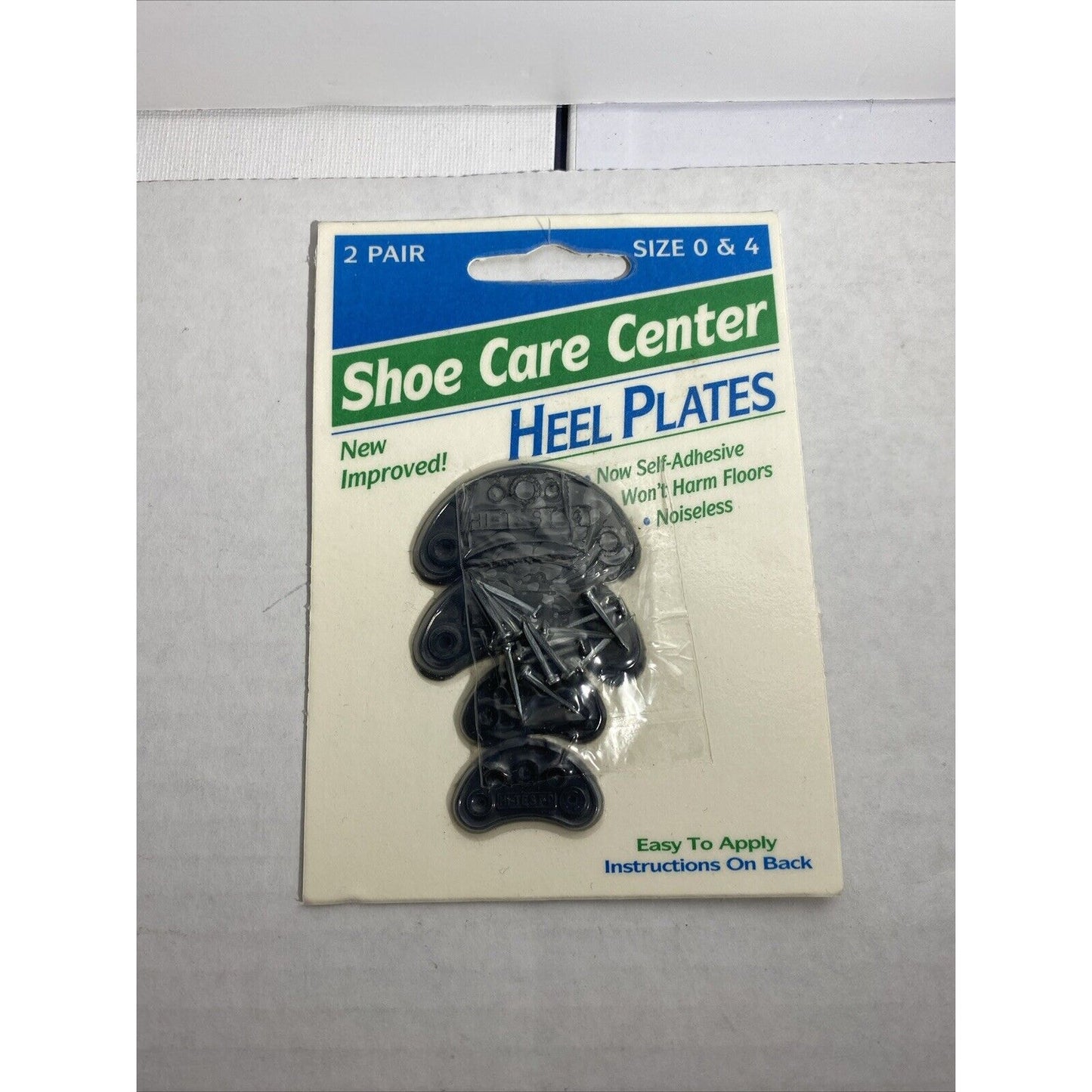 Shoe Care Center Heel Plates 2 Pair Size 0 & 4 Easy to Apply Made in USA New