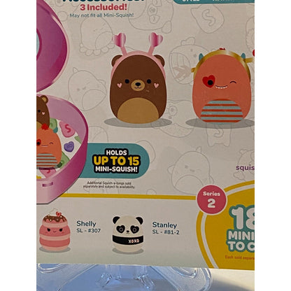 Original Squishmallows 4 Squish-a-longs + 3 Accessories + Pink Case