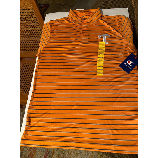 Tennessee Volunteers Men's Polo Size M Champion Orange with Stripes Power T