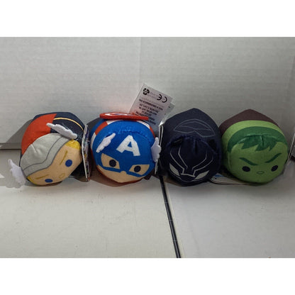 NWT Bundle Of 4 DISNEY MARVEL TSUM TSUM MINI PLUSH Free Shipping