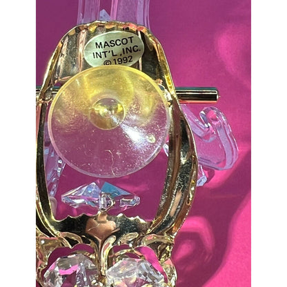 Mascot Crystal Delight 24k Gold Owl Suncatcher