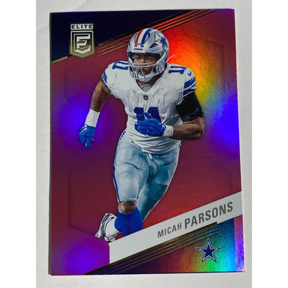 Micah Parson Pink Holo 2023 Panini Donruss Elite Dallas Cowboys