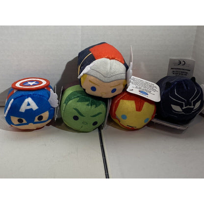 NWT Bundle Of 5 DISNEY MARVEL TSUM TSUM MINI PLUSH Free Shipping