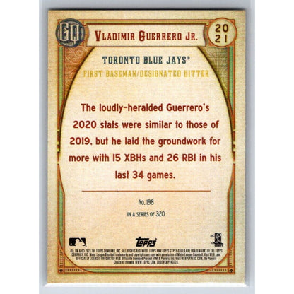 2021 Topps Gypsy Queen #198 Vladimir Guerrero Jr.