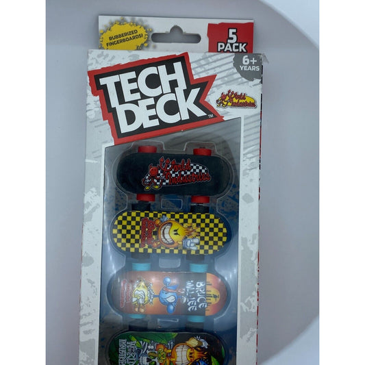 New Tech Deck Black Bendy Boards Rubberized Fingerboards Pack of 5