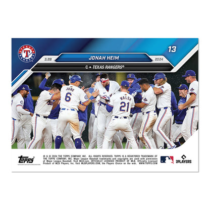 Jonah Heim - 2024 MLB TOPPS NOW® Card 13 - PR: 839