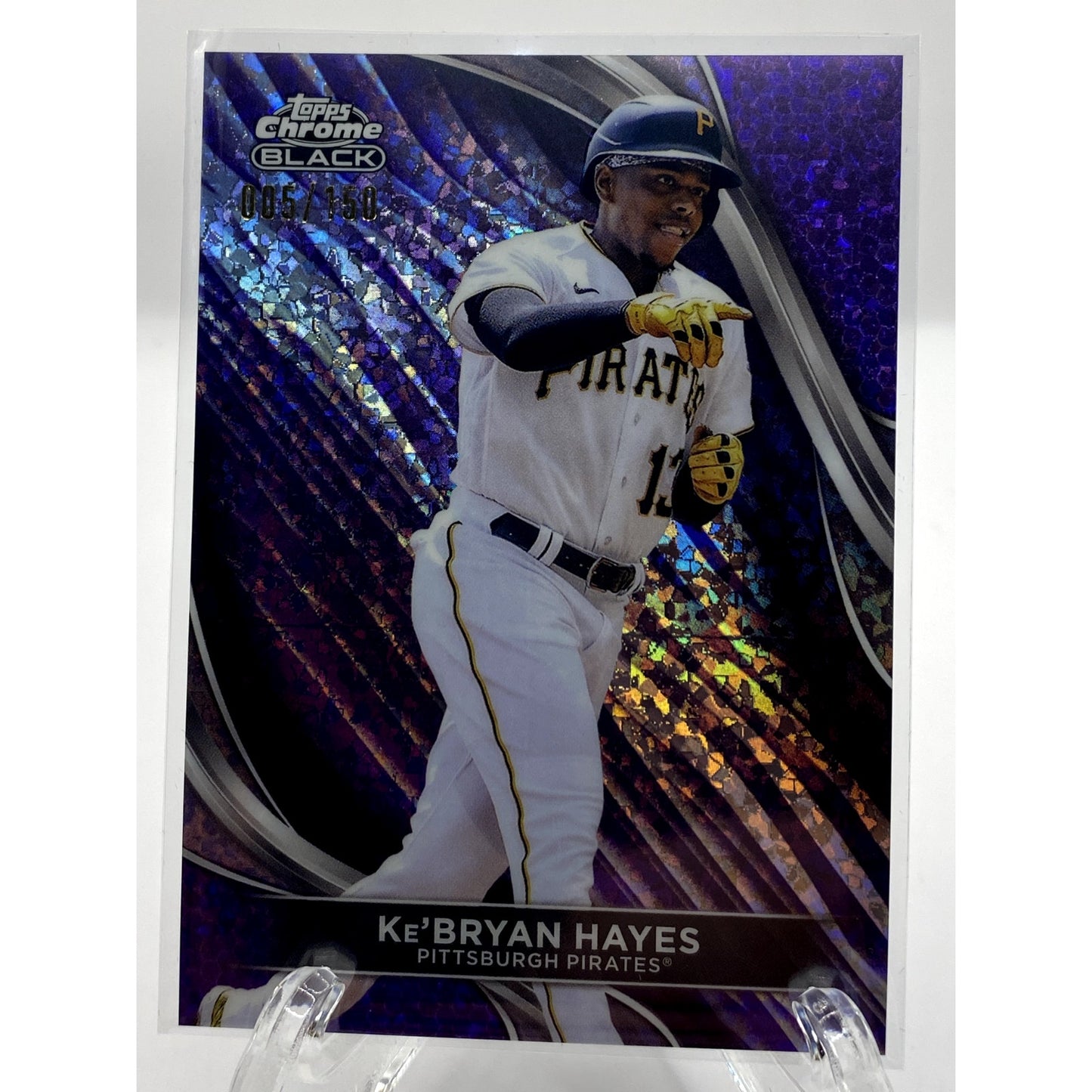 2024 Topps Chrome Black Ke'Bryan Hayes 5/150 Purple Mini Dmnds