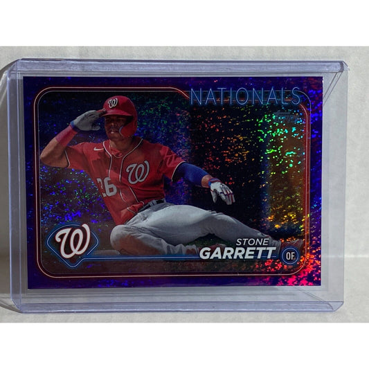 2024 Topps Series 1 Stone Garrett Purple Sparkle Foil Parallel 236/799