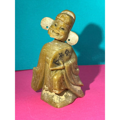 Chinese Soapstone Bobblehead Statue 4 inch Figurine