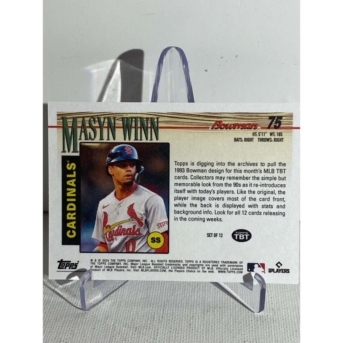 #75 Masyn Winn RC St. Louis Cardinals 2024 Topps TBT