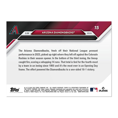 Arizona Diamondbacks - 2024 MLB TOPPS NOW® Card 15 - PR: 974