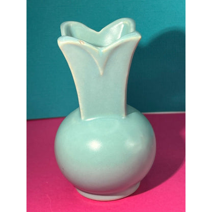 Tourquise Miniature Four Sided Vase 4.5 in