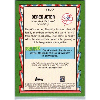 2024 Topps Big League #TBL-7 Derek Jeter New York Yankees