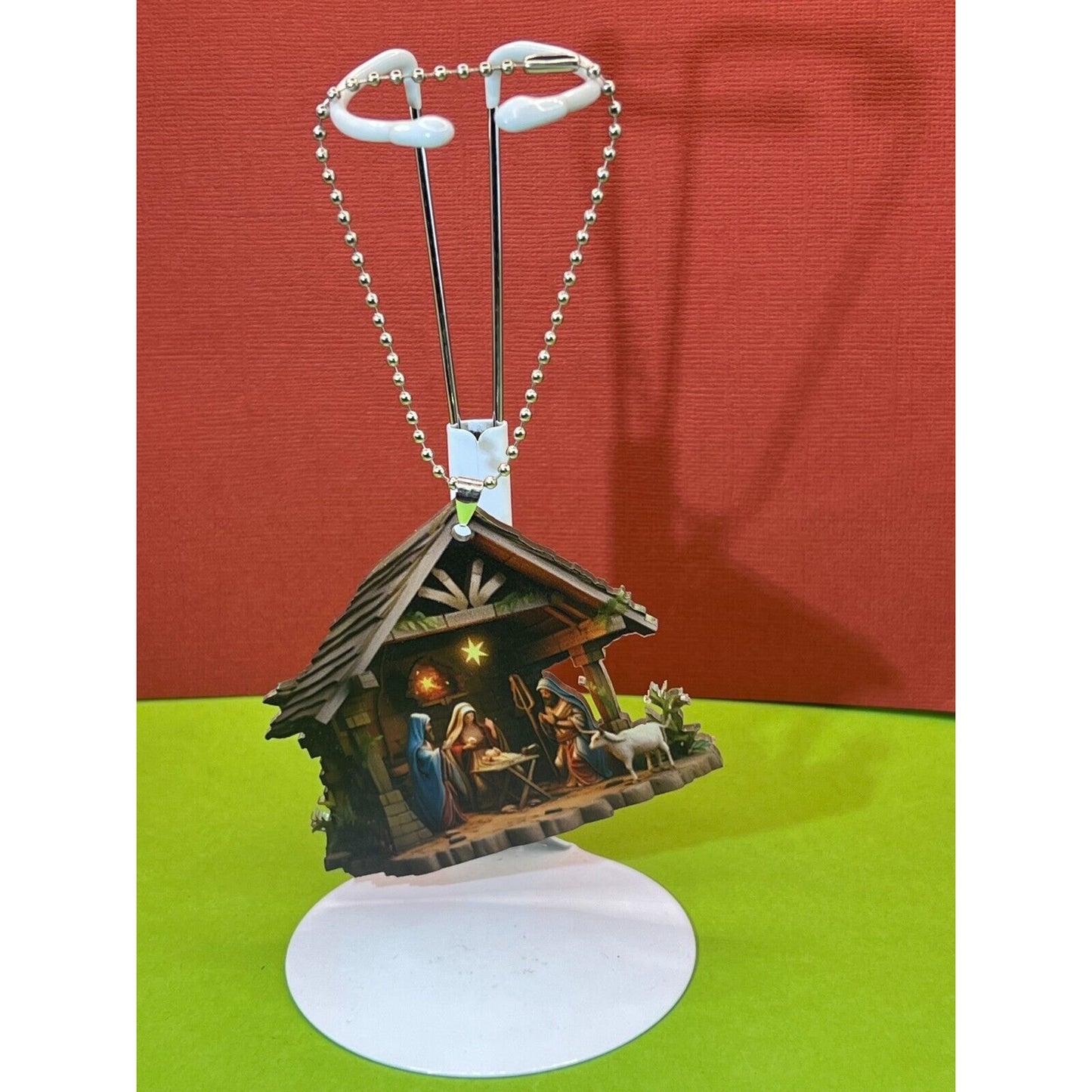 Nativity Christmas Hanging Ornament Translucent Acrylic Back AC1587