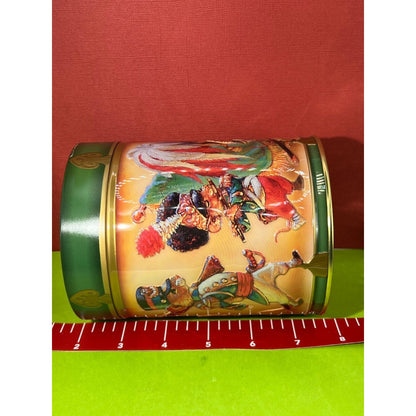 Vintage Lambertz Musical Christmas Tin - Plays Silent Night - Germany -see video