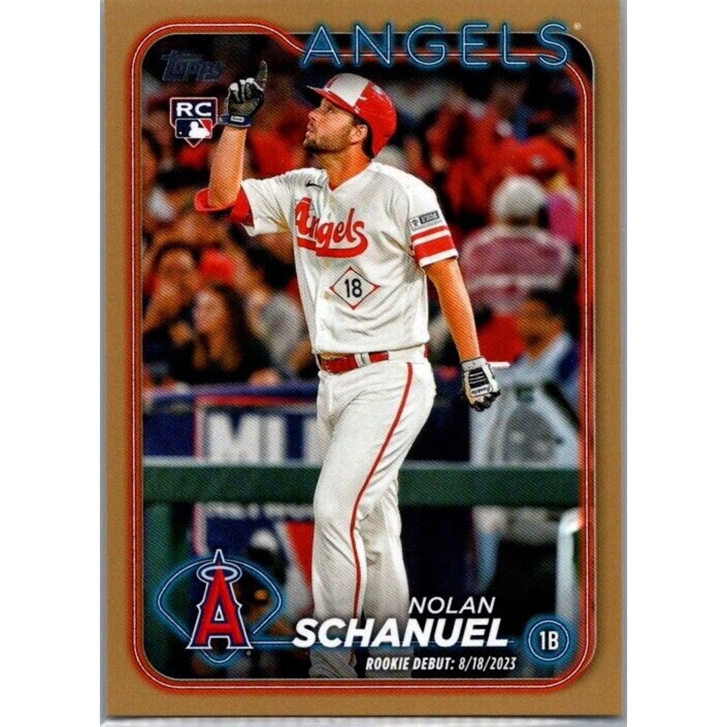 2024 Topps Update #US193 Nolan Schanuel Los Angeles Angels SN Gold /2024