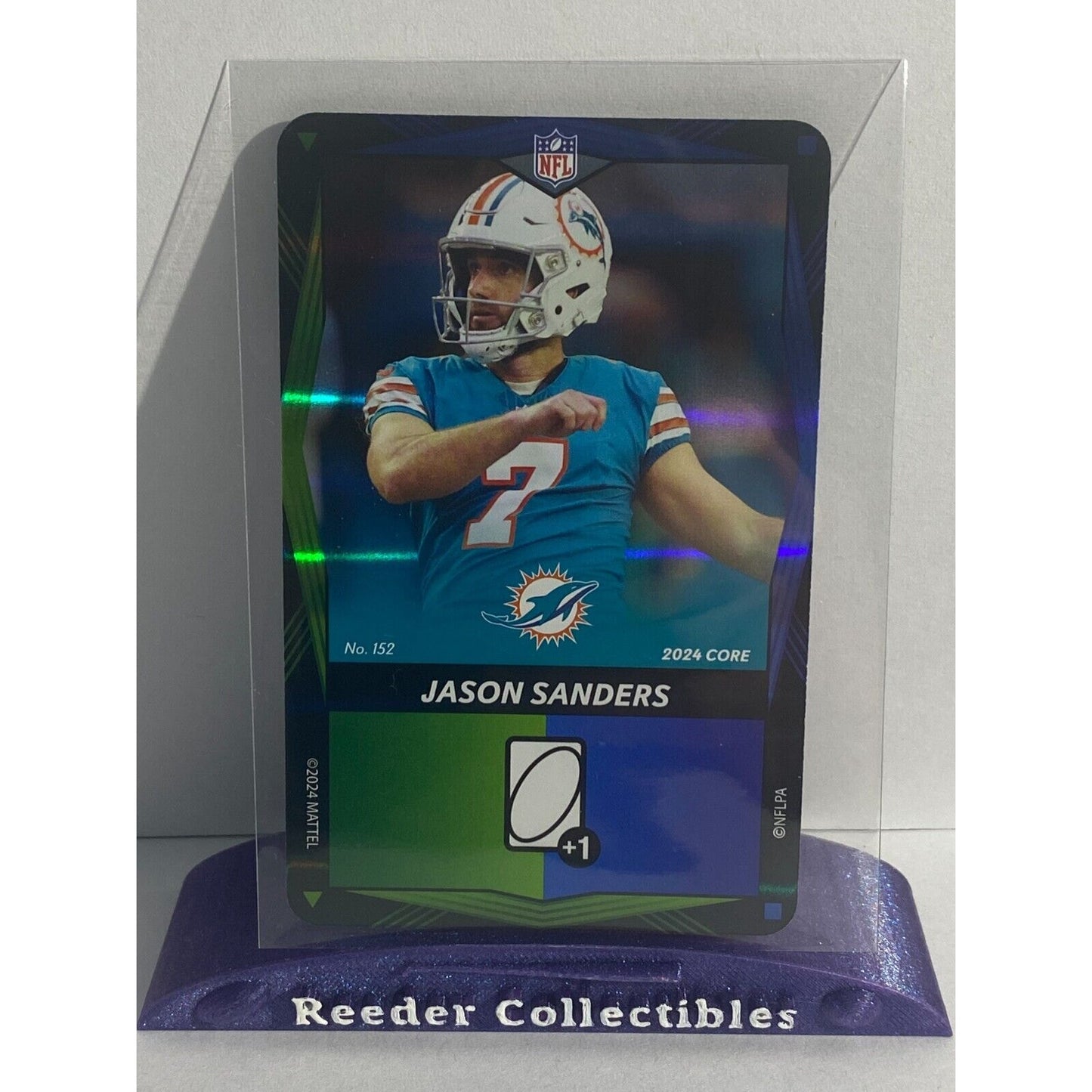 Jason Sanders Miami Dolphins #152 2024 Uno Elite Foil Color Match