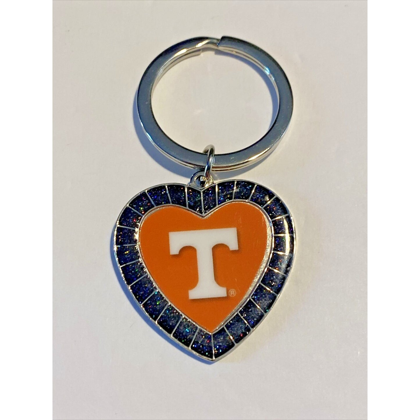 Tennessee Volunteers Keychain Color Rhinestone Heart Decal Emblem UT