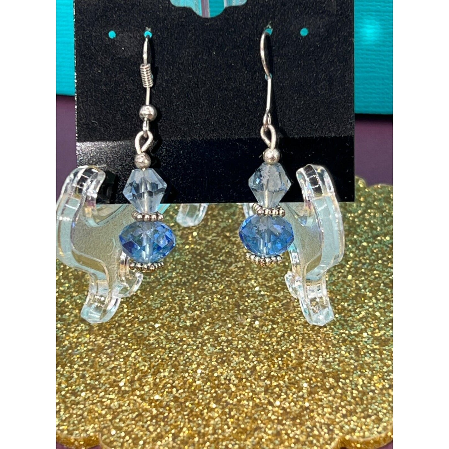 Light Blue Earrings Set Estate Sale Jewelry