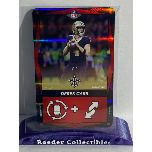 2024 Uno Elite #34 Derek Carr FOIL New Orleans Saints Red