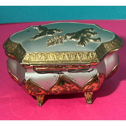 Vintage Jewelry Trinket Pill Box Cherubs