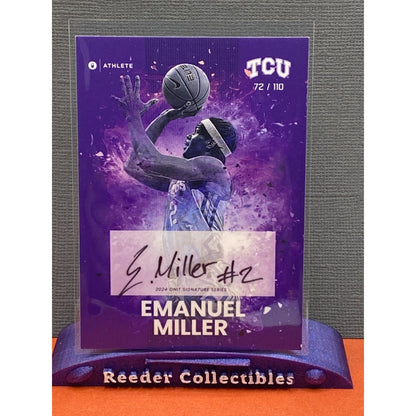 Emanuel Miller 2023-2024 Onit #79 Purple 72/110 TCU Texas Christian Auto