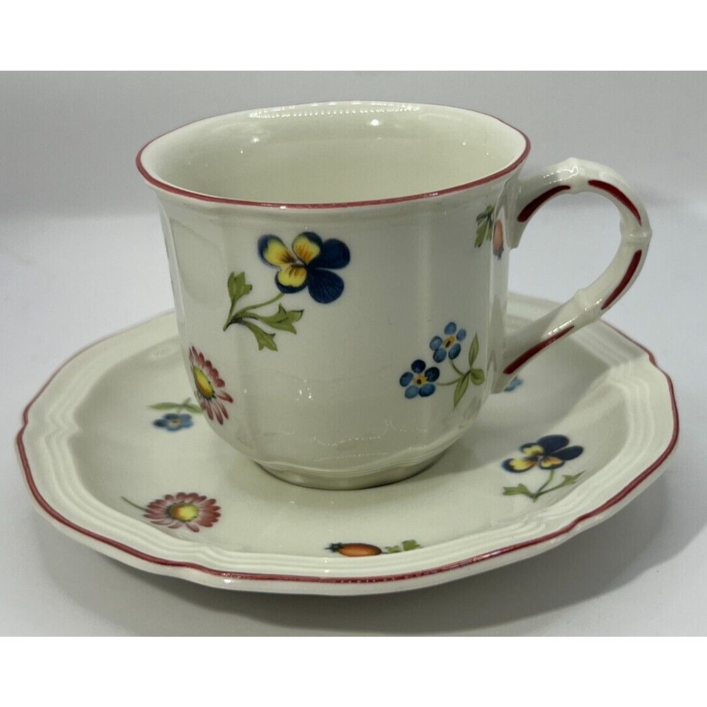 Villeroy & Boch Petite Fleur Porcelain Tea Cup and Saucer Set