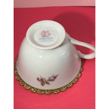 Cherry China Made in Occupied Japan 3.75" Tea / Coffee Cup Vintage