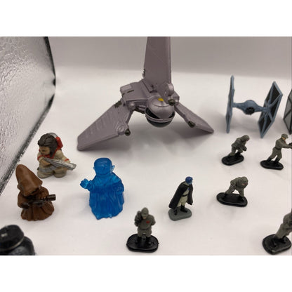 Star Wars Mini Figure Lot of 20 Figurines Tie Fighter X Wing Etc Hasbro