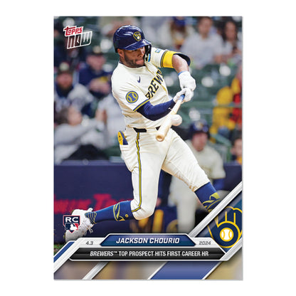 Jackson Chourio Milwaukee Brewers - 2024 MLB TOPPS NOW® Card 37 - PR: 7340