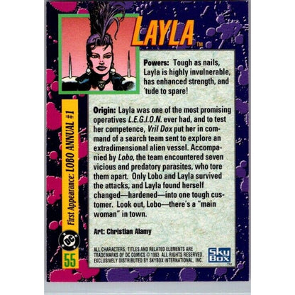 1993 Skybox DC Bloodlines #55 Layla